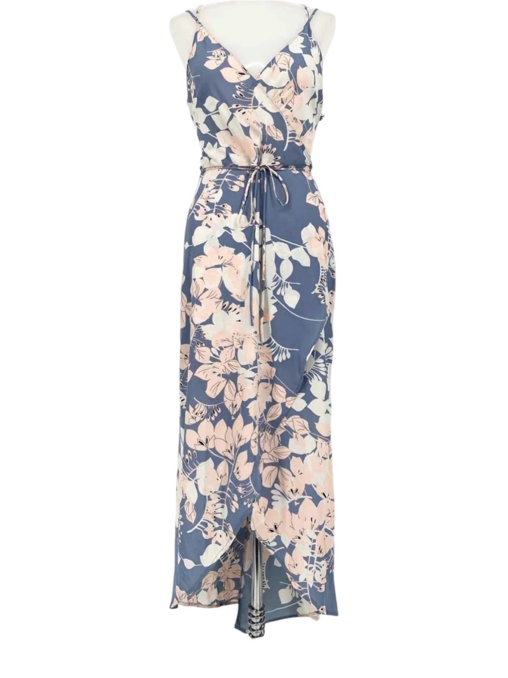 ASTR The Label Maxi Dress Women's Large Floral Spaghetti Hi Low Cocktail Resort